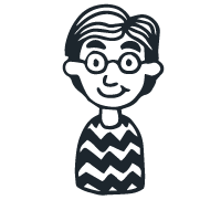 Sketch of Man with Glasses - Fast Delivery Icon