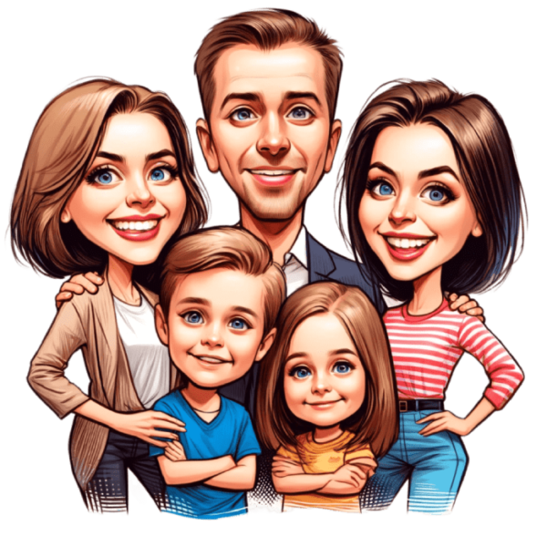 Family Caricature Portrait Order Family Caricature Gift Online family-caricature-portrait-order-family-caricature-gift-online